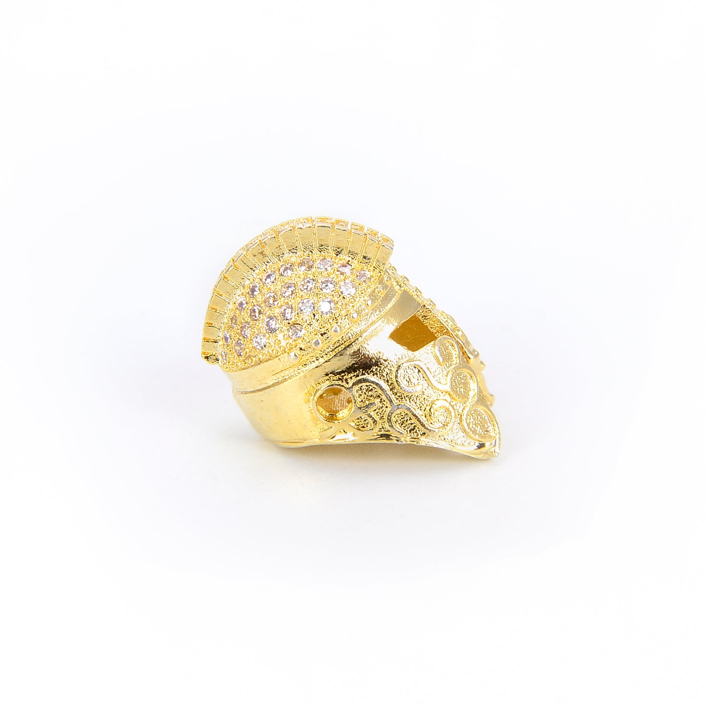 Cubic Zirconia Spartan Helmet