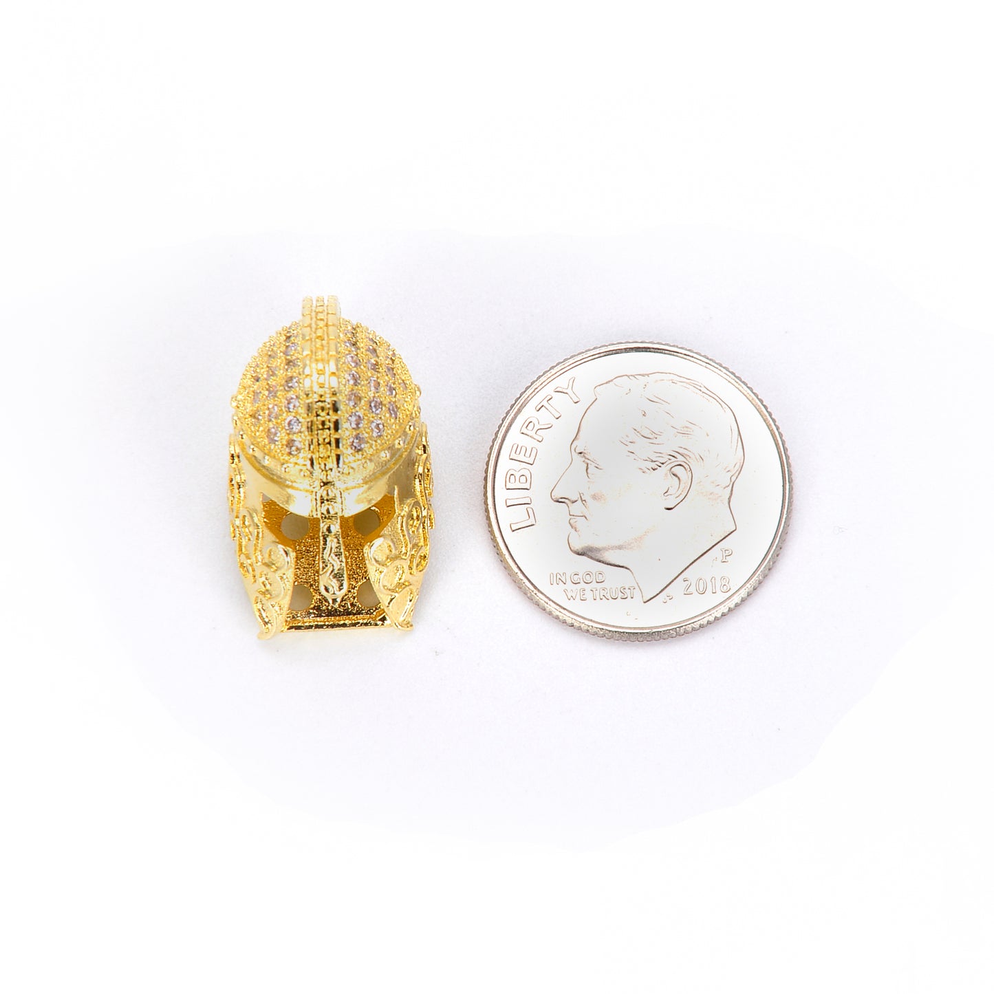 Cubic Zirconia Spartan Helmet