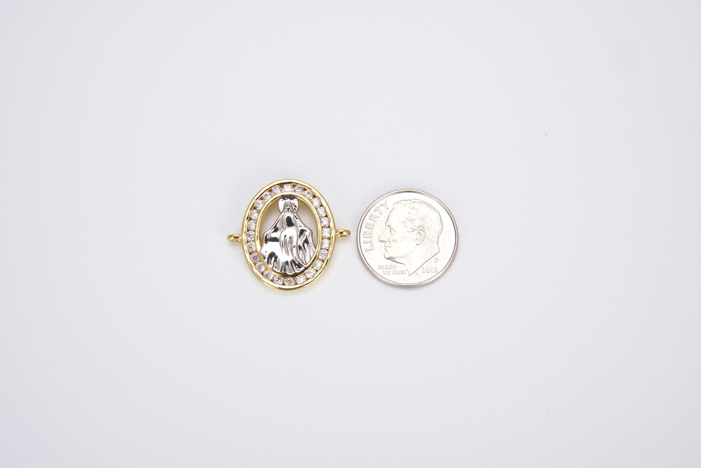 Micro pave Jesus connector