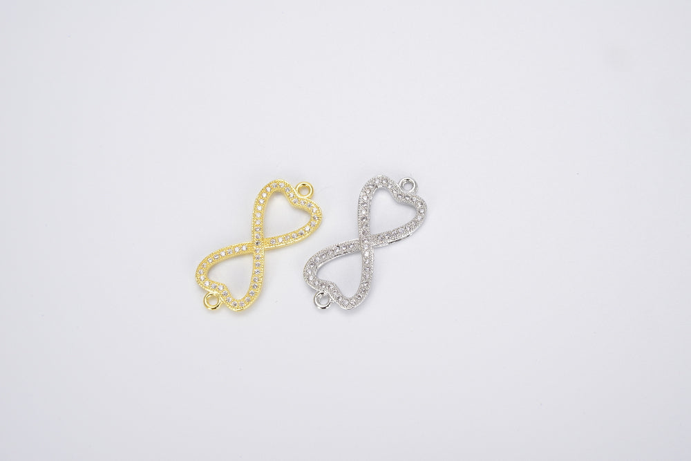 Micro Pave infinity Heart