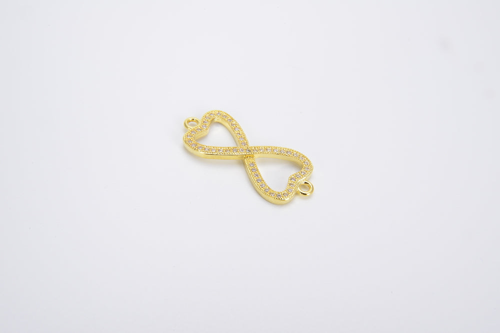 Micro Pave infinity Heart