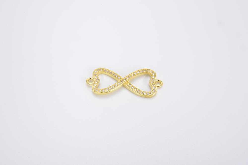 Micro Pave infinity Heart