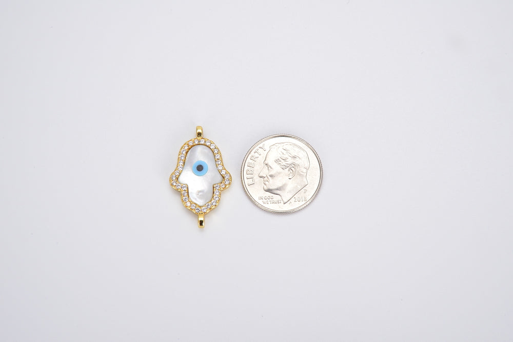 Micro pave hamsa hand