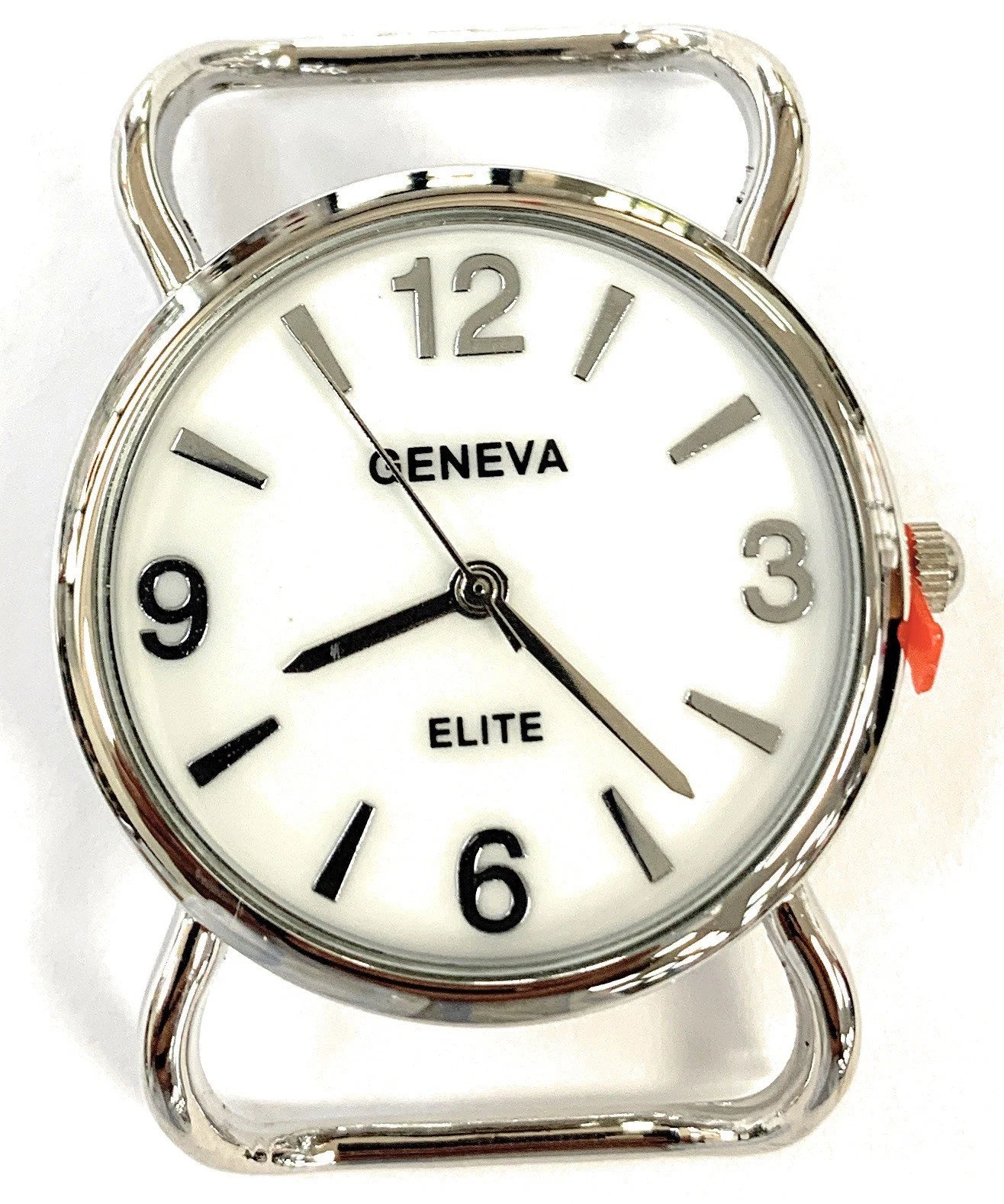 Geneva Elite Ribbon Bar Watch Face for Beading, White Dial Round - 32mm