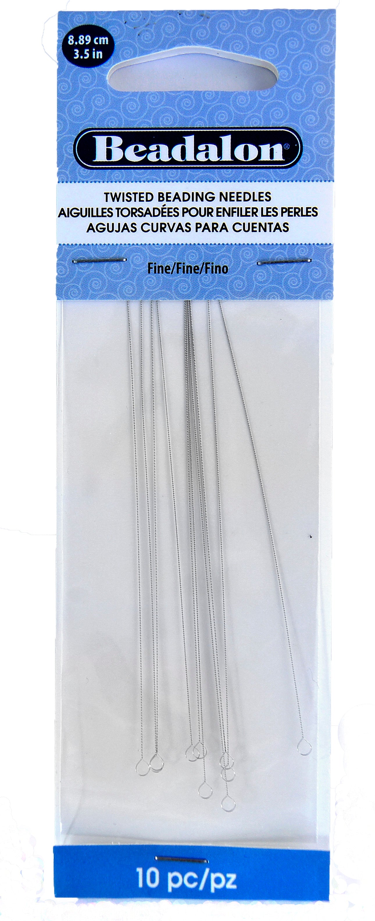 3.5in Fine Twisted Beading Needles (10 Pieces)
